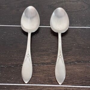 Vintage | Wm‎ Rogers | Silverplate | Set of 2 Teaspoons | Pickwick | Art Deco